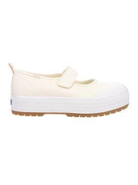 Keds Mary Janes White / Natural Canvas Sneakers platform size 7